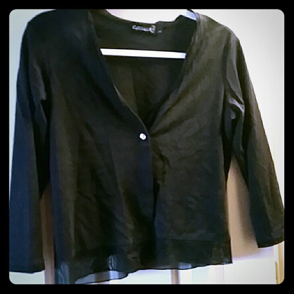 Black cardigan